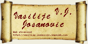 Vasilije Jošanović vizit kartica